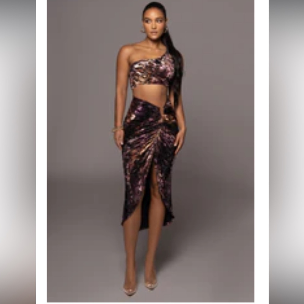 JLUXLABEL Purple/Brown Wild At Heart Skirt